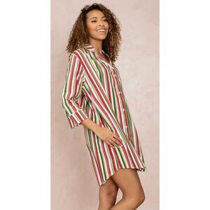 Printfresh Candy Cane Stripe Sleep Shirt - Peppermint Size L / NWT